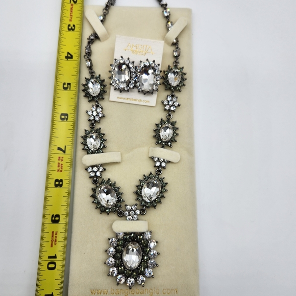 BREATHTAKING!!!! Amrita Singh Retired Necklace and Earrings Set!!! - Picture 6 of 8